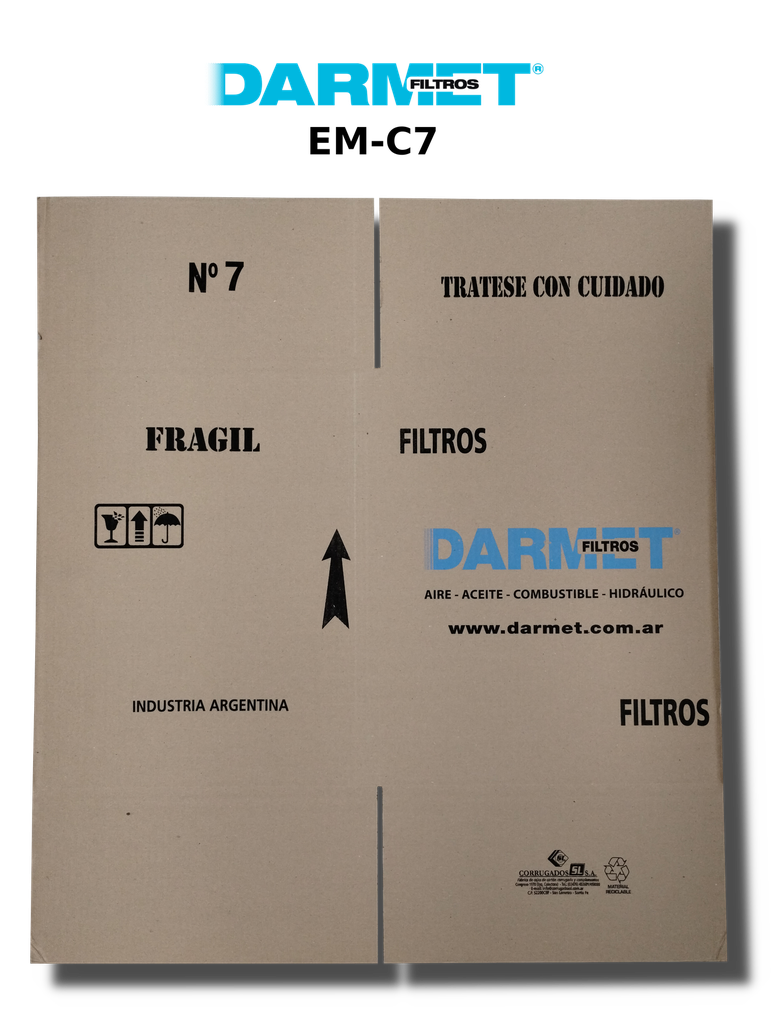 EM-C7 CAJA DE CARTÓN CORRUGADO N.º 7